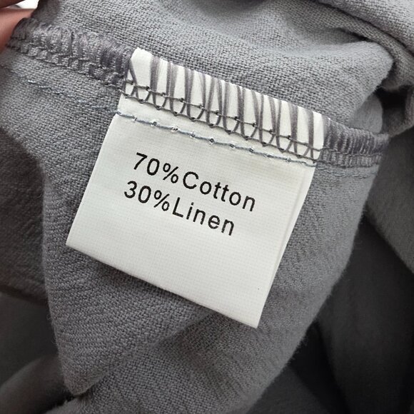 Duku Shirt Mens Size 3XL Gray Textured Linen Blend Button Down Regular Fit NWT - Picture 12 of 14